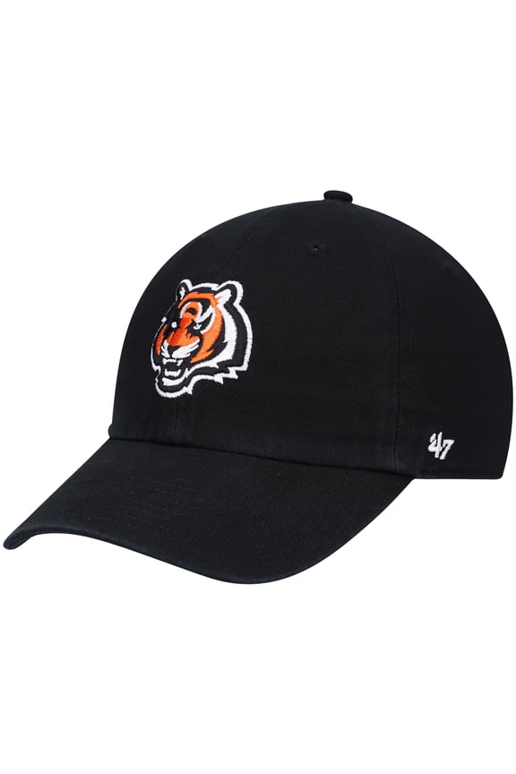 Men's '47 Black Cincinnati Bengals Clean Up Alternate Adjustable Hat