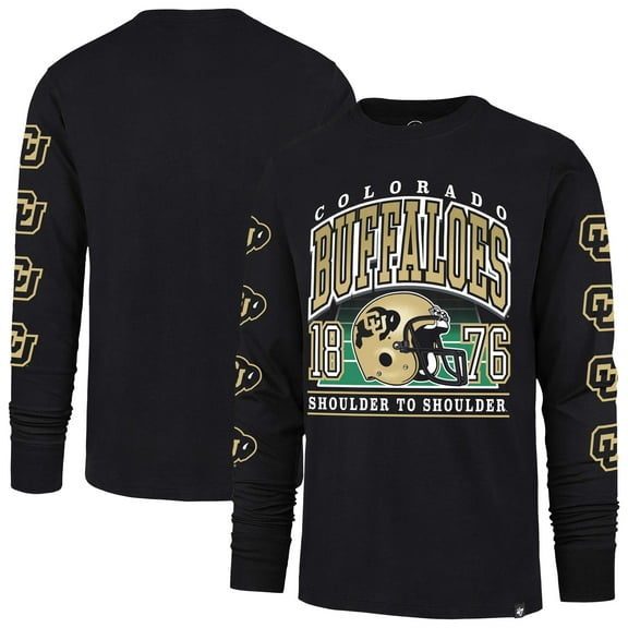 Men's '47  Black Colorado Buffaloes Go Big Long Sleeve T-Shirt