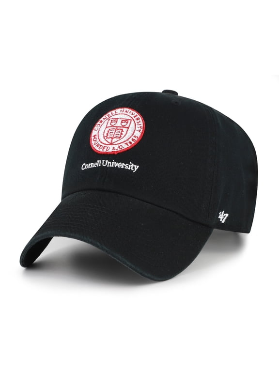 Men's '47 Black Cornell Big Red Clean Up Adjustable Hat