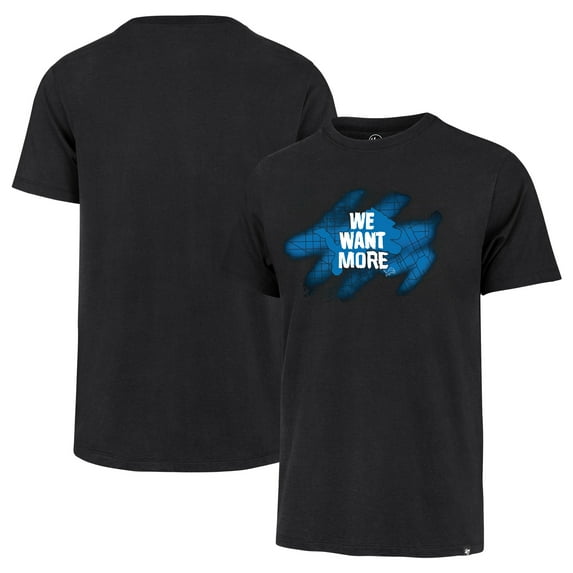 Men's '47 Black Detroit Lions We Want More Franklin T-Shirt