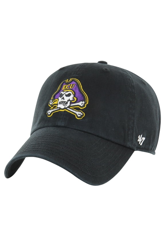 Men's '47 Black ECU Pirates Clean Up Adjustable Hat