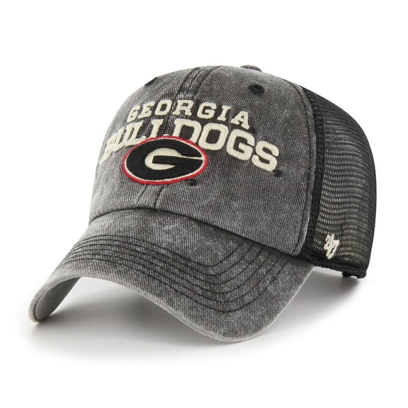 Men's '47  Black Georgia Bulldogs Drumlin Clean Up Adjustable Hat