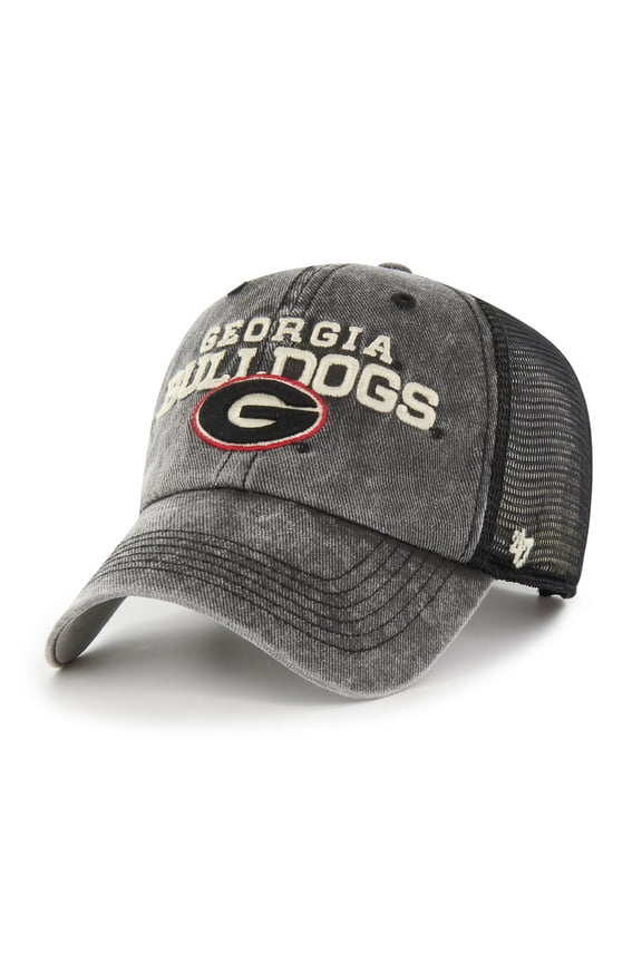 Men's '47  Black Georgia Bulldogs Drumlin Clean Up Adjustable Hat