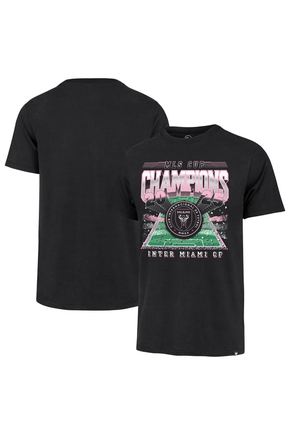 Men's '47  Black Inter Miami CF 2025 MLS Cup Champions Franklin T-Shirt