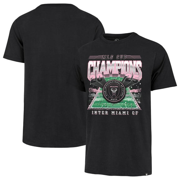 Men's '47 Black Inter Miami CF 2025 MLS Cup Champions Franklin T-Shirt