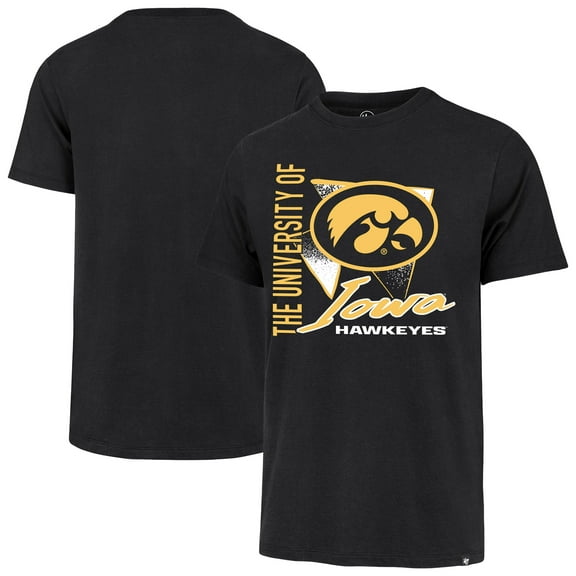 Men's '47 Black Iowa Hawkeyes Side Arm Franklin T-Shirt