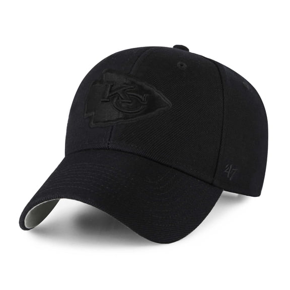 Men's '47 Black Kansas City Chiefs Tonal MVP Adjustable Hat