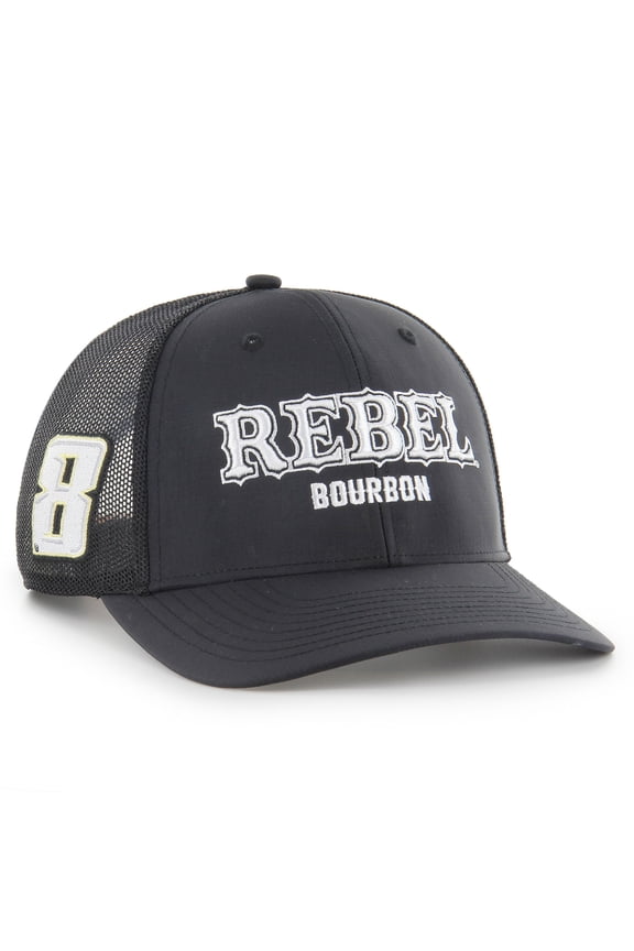 Men's '47  Black Kyle Busch  Rebel Bourbon Trucker Adjustable Hat