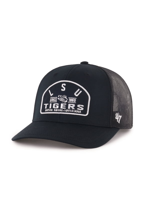 Men's '47  Black LSU Tigers Leland Trucker Adjustable Hat