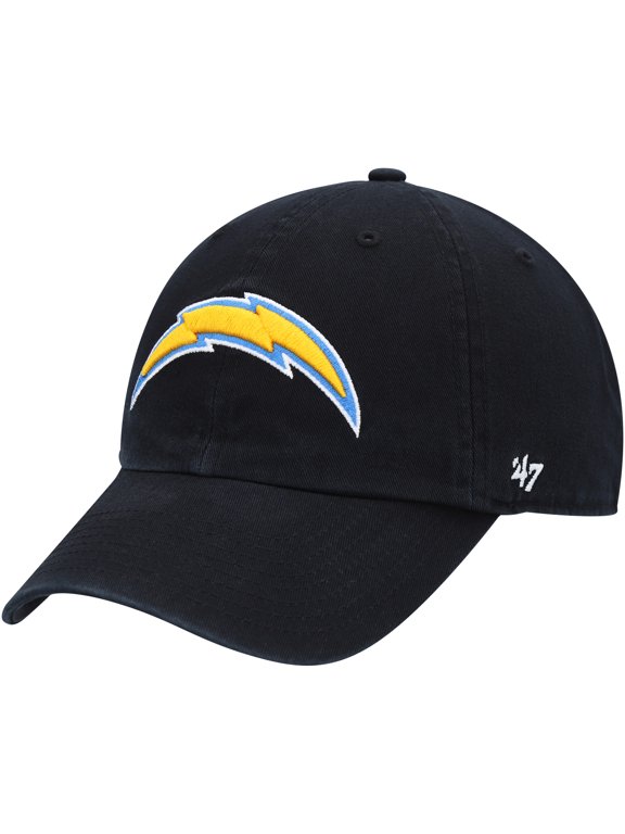 Men's '47 Black Los Angeles Chargers Clean Up Alternate Adjustable Hat