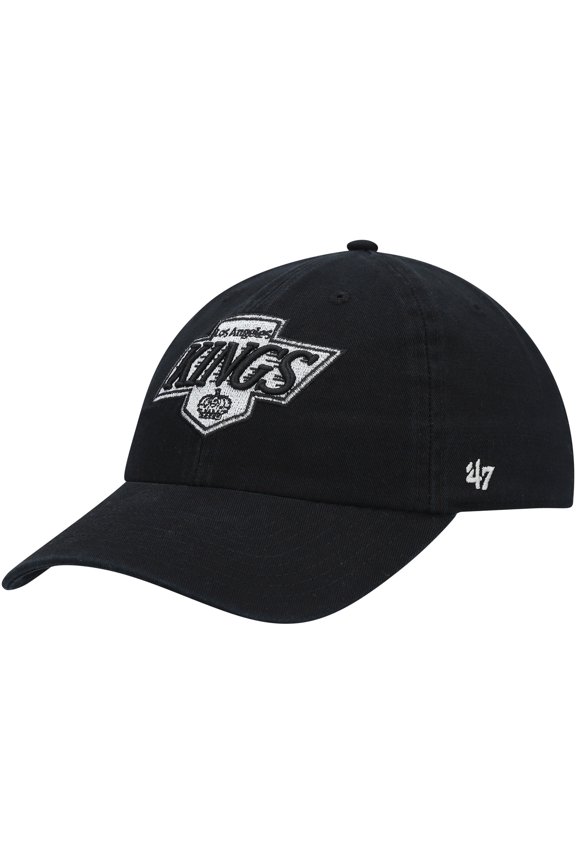 Men's '47 Black Los Angeles Kings Team Clean Up Adjustable Hat