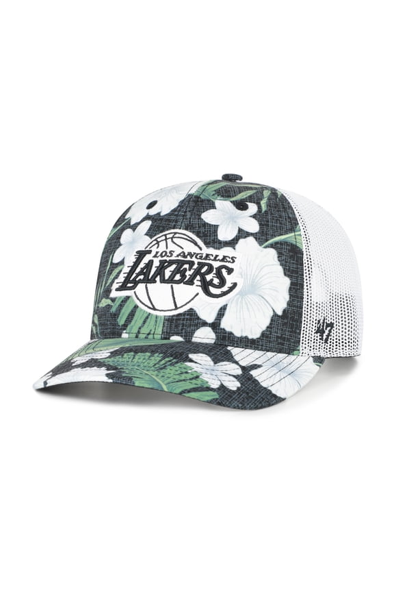 Men's '47 Black Los Angeles Lakers Beach Side Trucker Adjustable Hat
