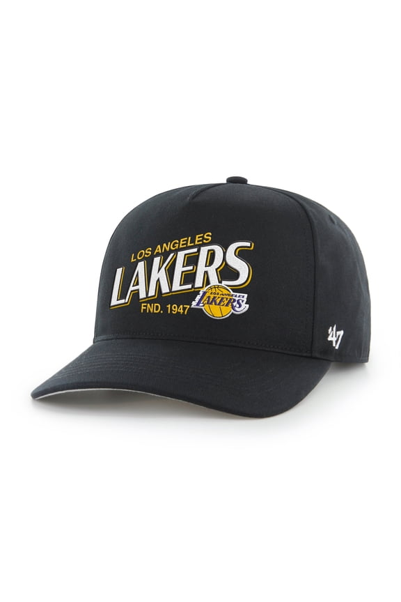 Men's '47 Black Los Angeles Lakers Fast Break Chase Hitch Adjustable Hat