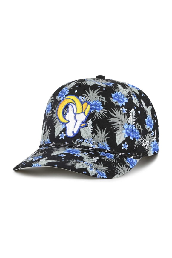 Men's '47 Black Los Angeles Rams Dark Tropic Hitch Adjustable Hat