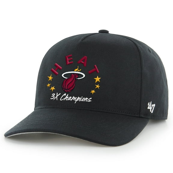 Men's '47 Black Miami Heat Champs Global Star Hitch Adjustable Hat