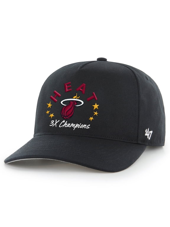 Men's '47 Black Miami Heat Champs Global Star Hitch Adjustable Hat