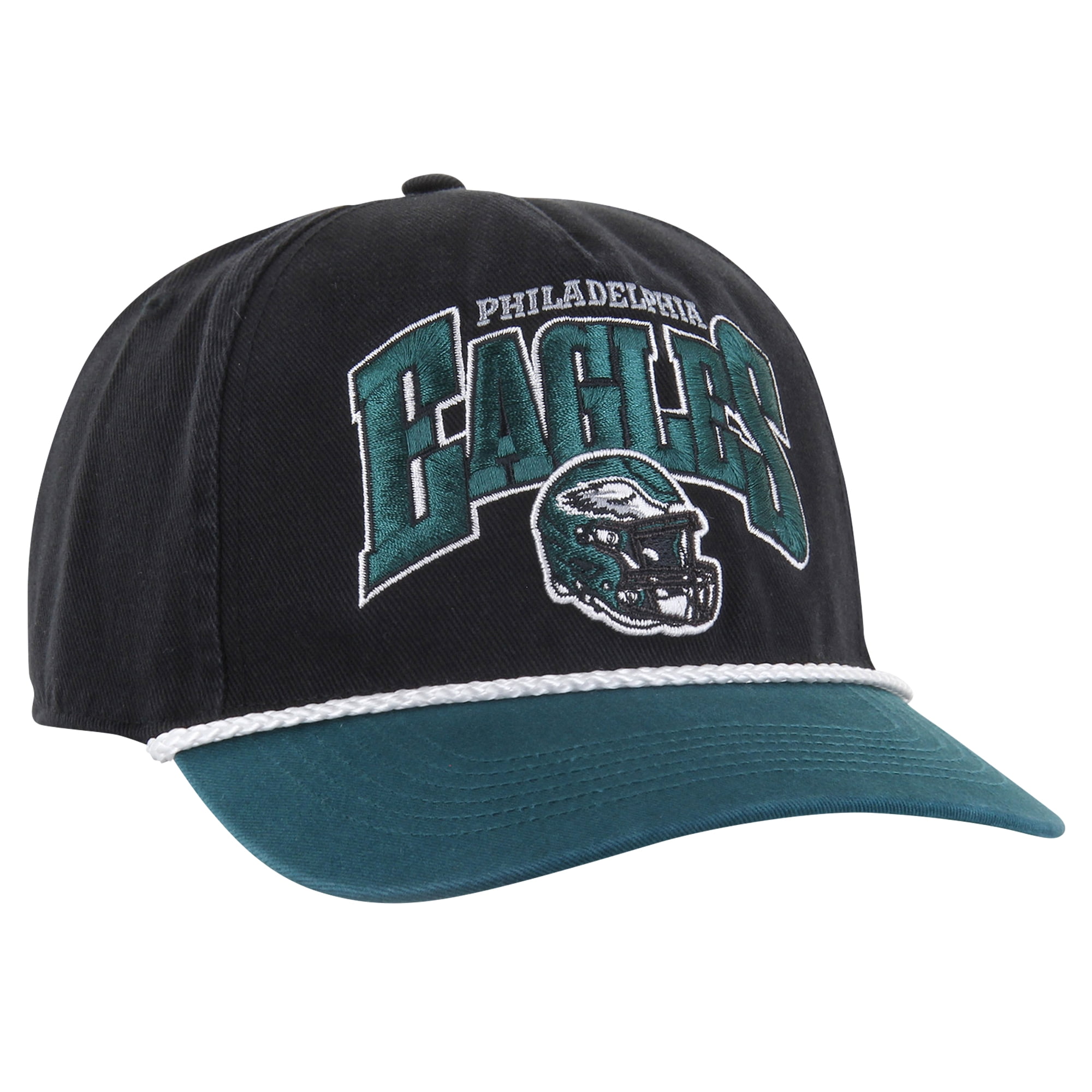 Men s 47 Black Midnight Green Philadelphia Eagles Palermo Hitch Adjustable Hat Walmart