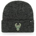 thumbnail image 1 of Men's '47 Black Milwaukee Bucks Brain Freeze Cuffed Knit Hat, 1 of 1