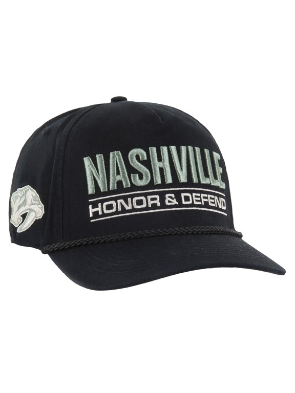 Men's '47 Black Nashville Predators OHT Military Appreciation Homeland Honor and Defend Hitch Adjustable Hat