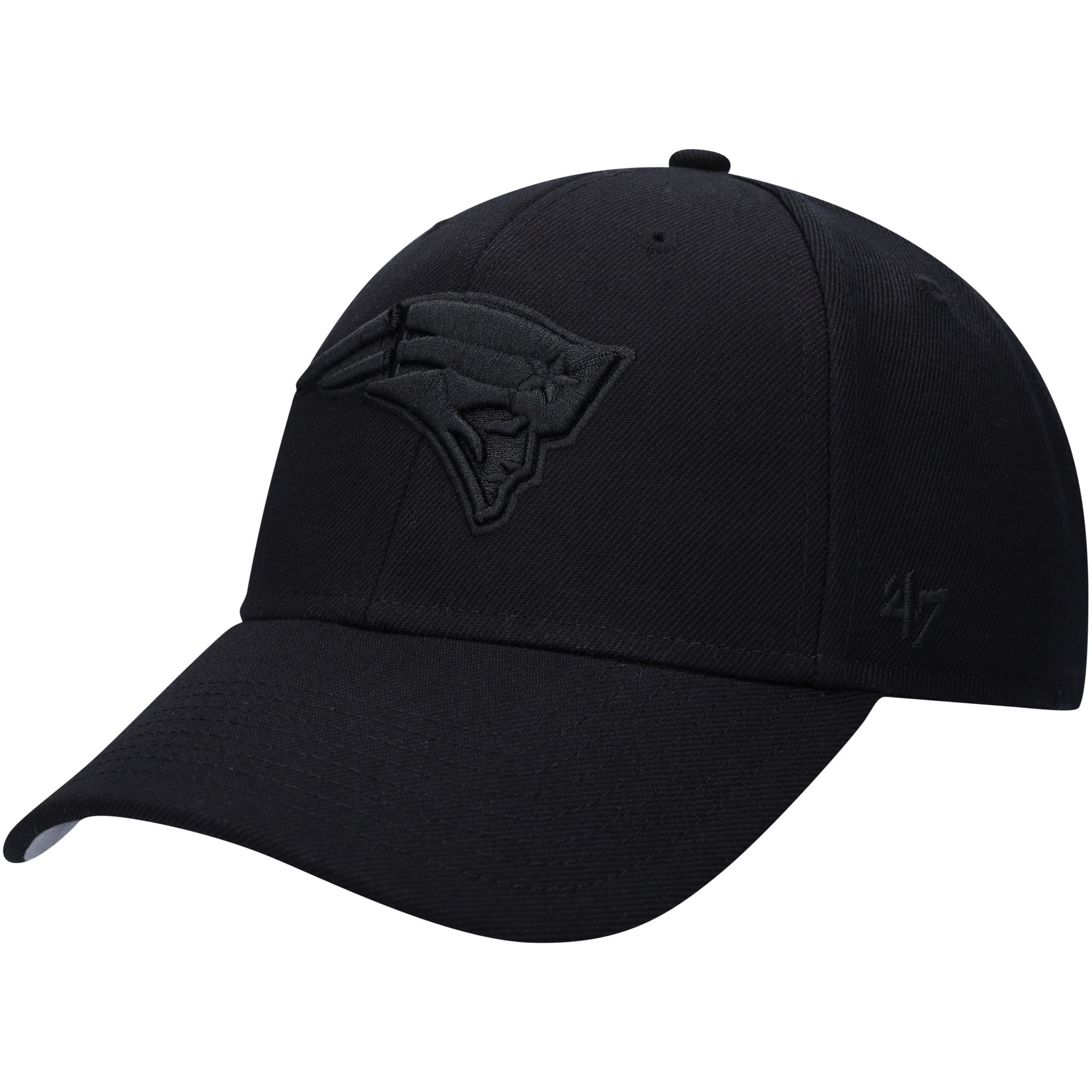 Men s 47 Black New England Patriots Tonal MVP Adjustable Hat Walmart