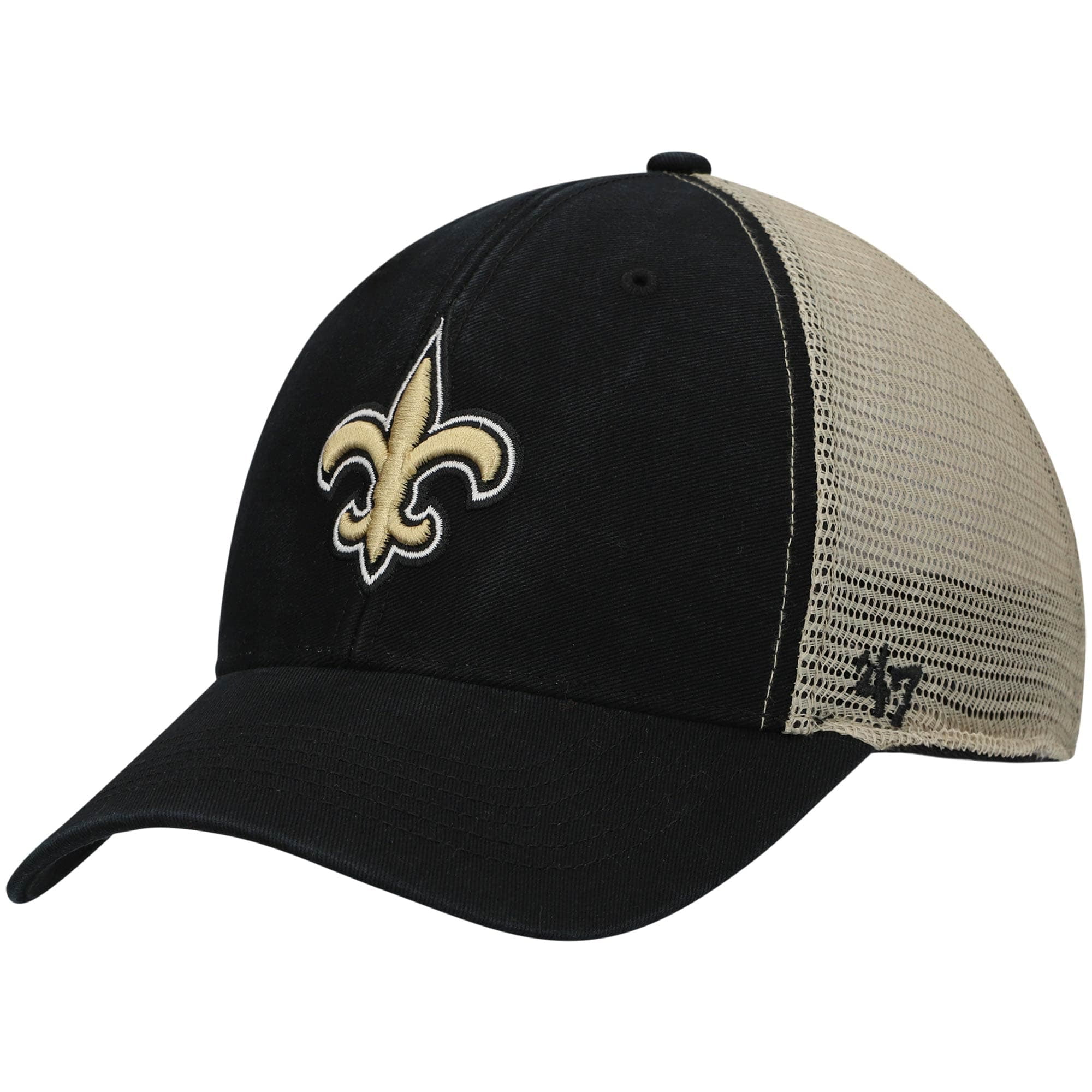 Men s 47 Black New Orleans Saints Flagship MVP Snapback Hat Walmart