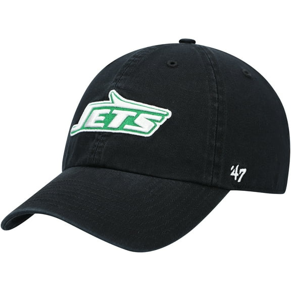 Men's '47 Black New York Jets Clean Up Adjustable Hat