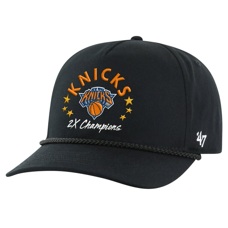 Men s 47 Black New York Knicks Champs Global Star Hitch Adjustable Hat Walmart