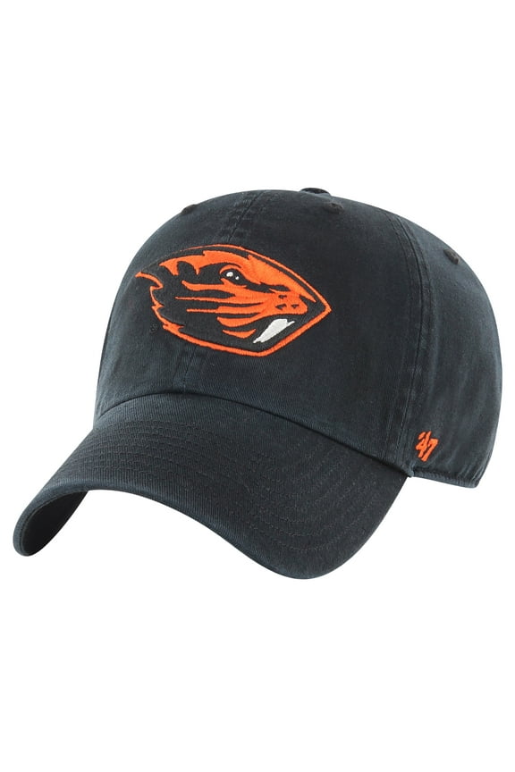 Men's '47 Black Oregon State Beavers Clean Up Adjustable Hat