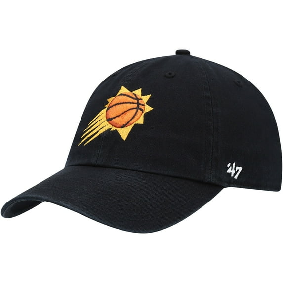 Men's '47 Black Phoenix Suns Core Logo Clean Up Adjustable Hat
