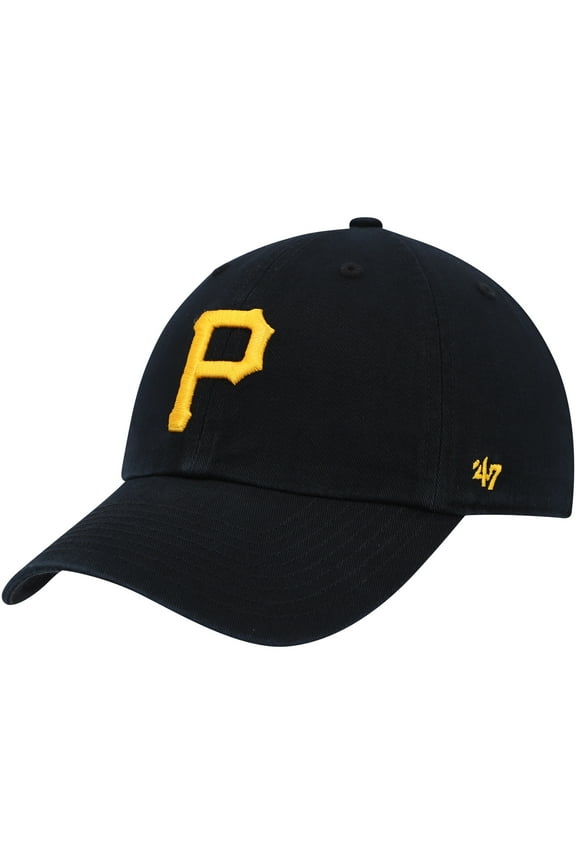 Men's '47 Black Pittsburgh Pirates Clean Up Adjustable Hat