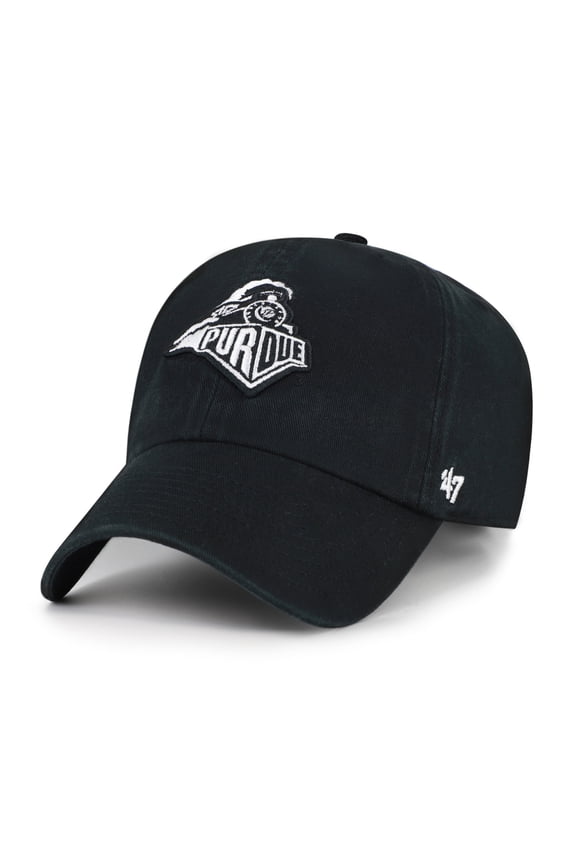 Men's '47 Black Purdue Boilermakers Vault Clean Up Adjustable Hat