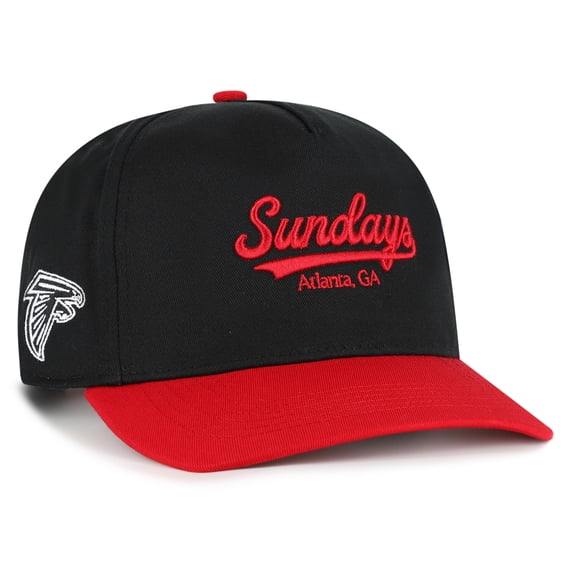 Men's '47 Black/Red Atlanta Falcons Sundays Sure Shot Hitch Two-Tone Adjustable Hat