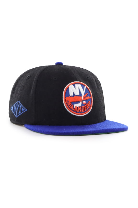 Men's '47 Black/Royal New York Islanders Aldrich 2-Tone Captain Adjustable Hat