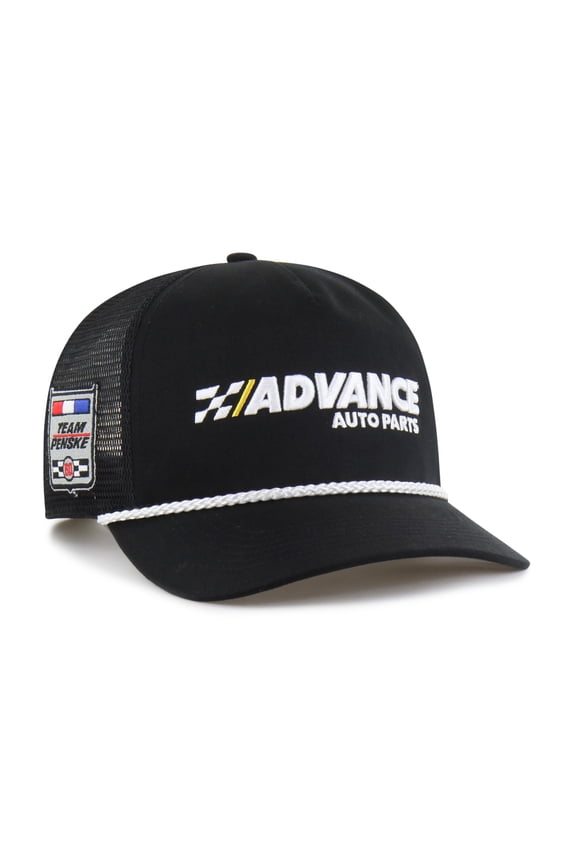Men's '47  Black Ryan Blaney Side Patch Hitch Trucker Rope Adjustable Hat
