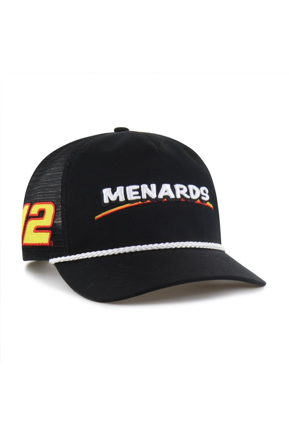Men's '47  Black Ryan Blaney Side Patch Hitch Trucker Rope Adjustable Hat