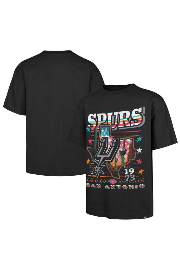 Men's '47 Black San Antonio Spurs Big & Tall State Of Texas Franklin T-Shirt