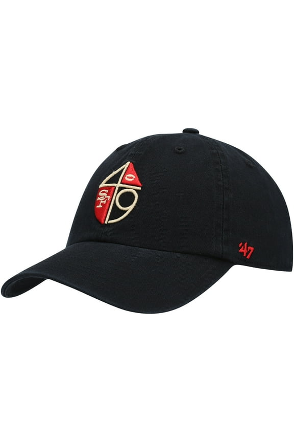 Men's '47 Black San Francisco 49ers Clean Up Adjustable Hat
