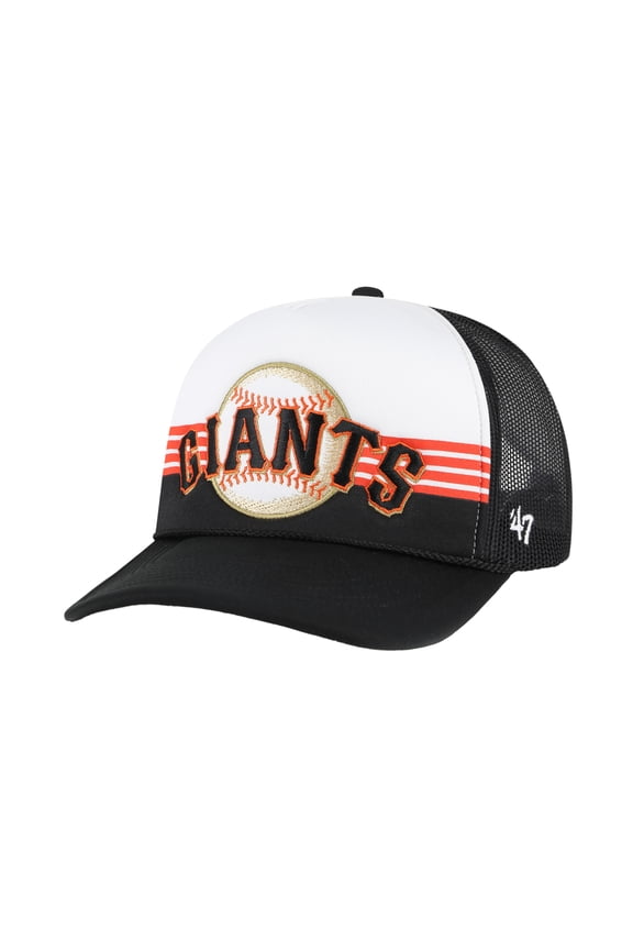 Men's '47 Black San Francisco Giants Lift Off Foam Front Mesh Trucker Adjustable Hat