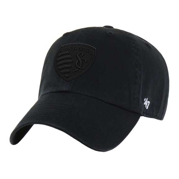 Men's '47 Black Sporting Kansas City Tonal Clean-Up Adjustable Hat