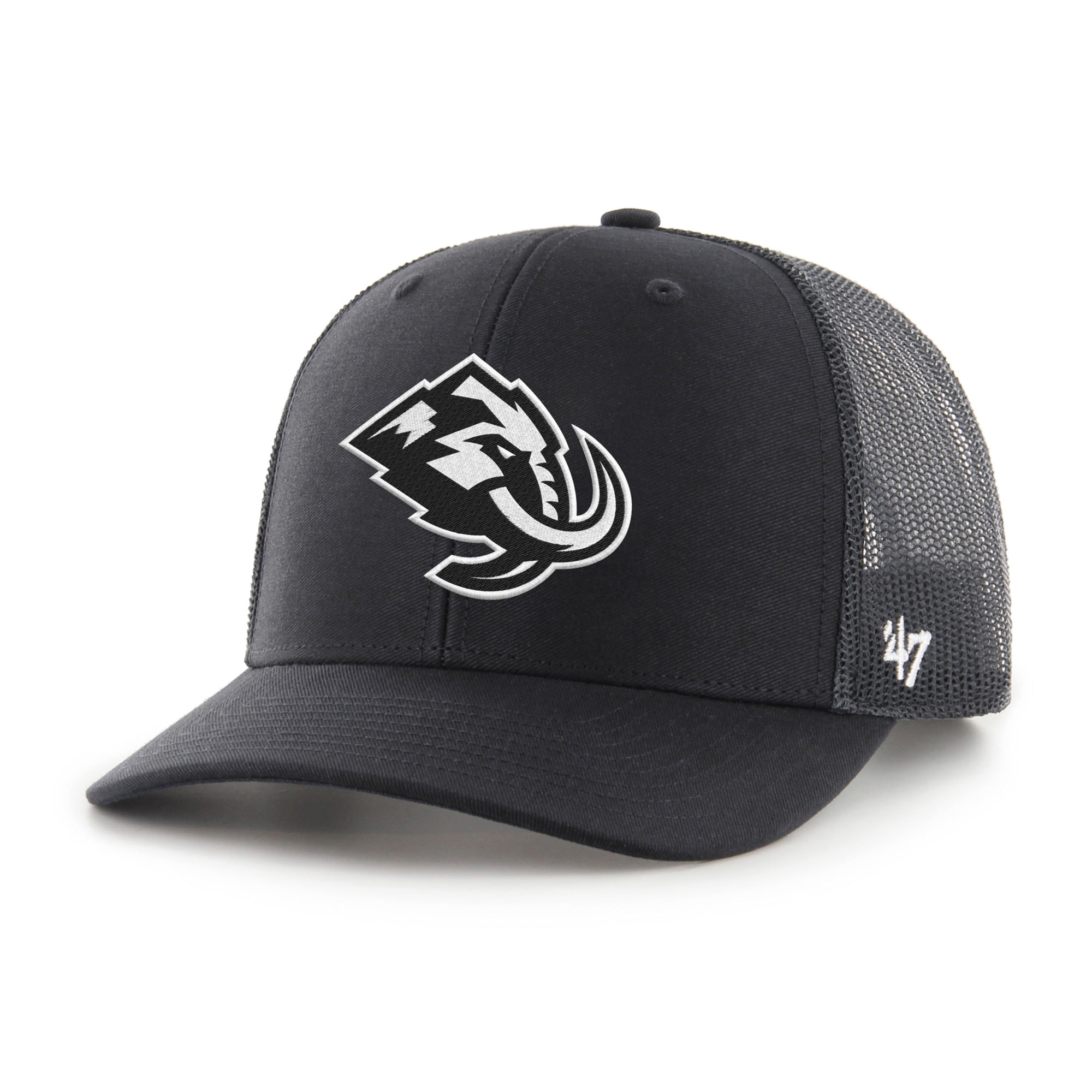 Men's '47 Black/ Utah Mammoth Logo Trucker Adjustable Hat
