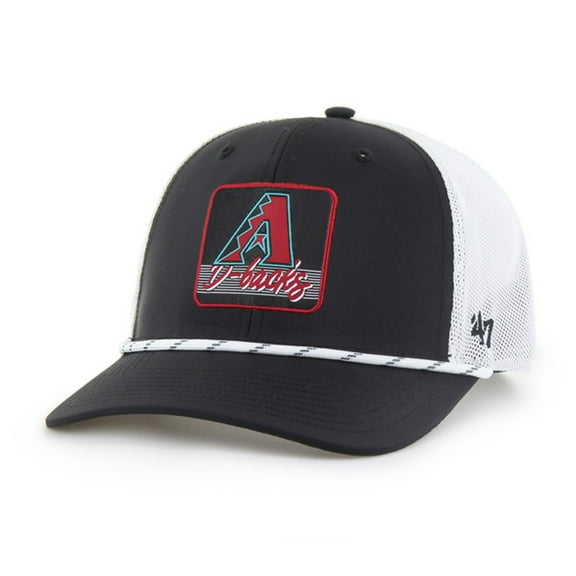 Men's '47 Black/White Arizona Diamondbacks Scratch Adjustable Trucker Hat