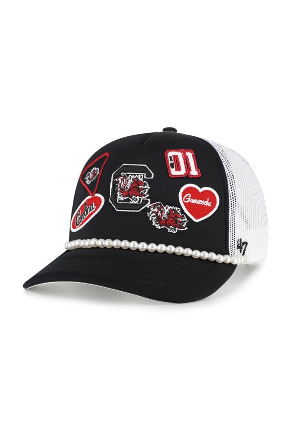 Men's '47  Black/White South Carolina Gamecocks Rally On Hitch Adjustable Hat