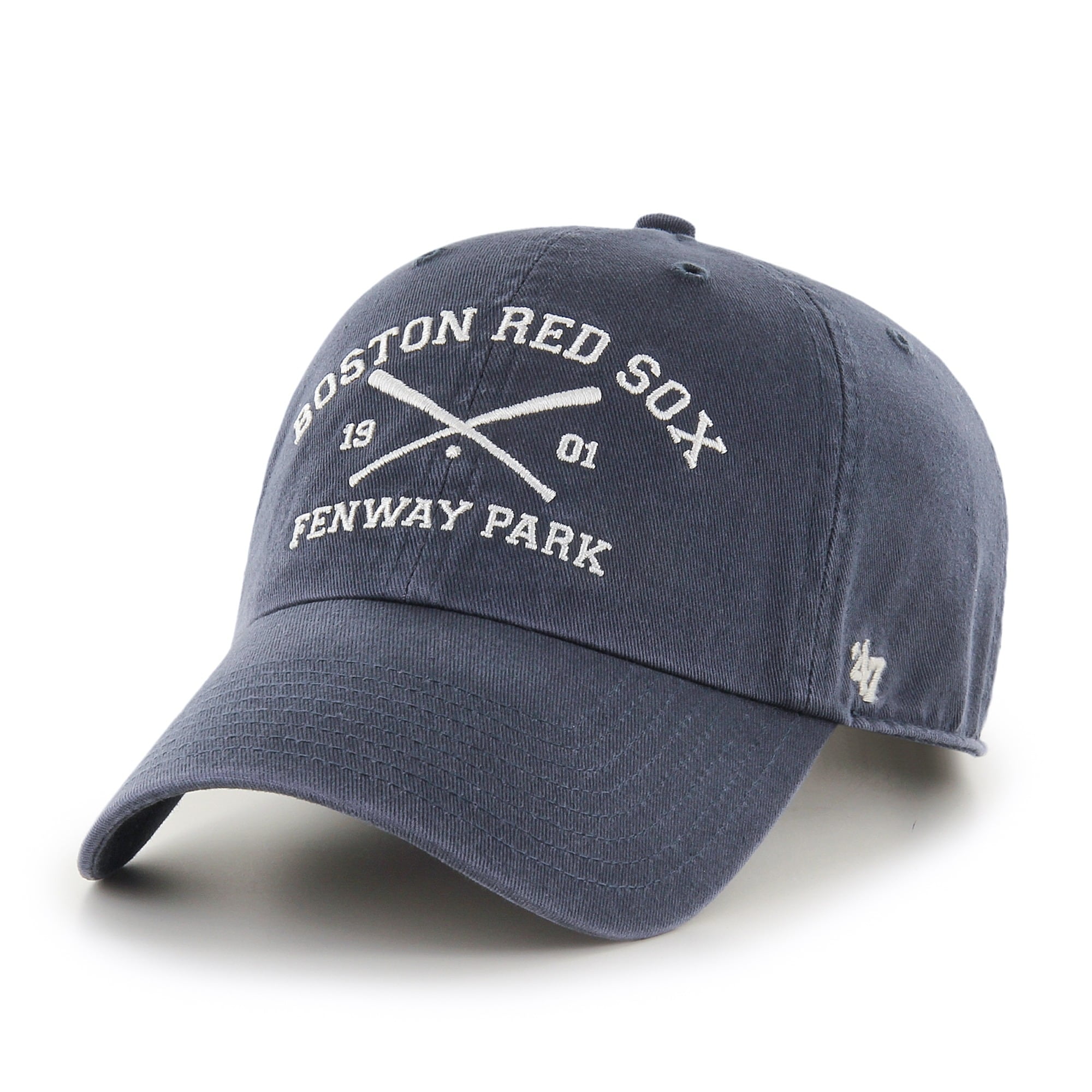 Men's '47 Blue Boston Red Sox Cross Bats Clean Up Adjustable Hat