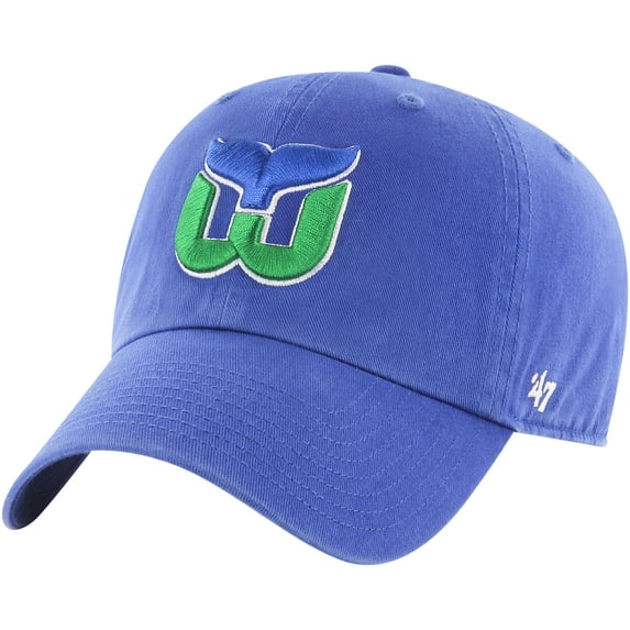 Men's '47 Blue Hartford Whalers Vintage Hockey Logo Clean Up Adjustable Hat