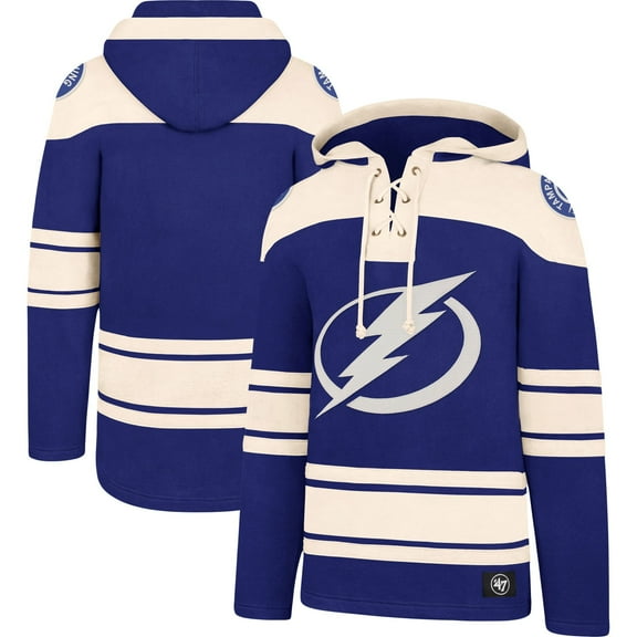 Men's '47  Blue Tampa Bay Lightning Superior Lacer Hoodie
