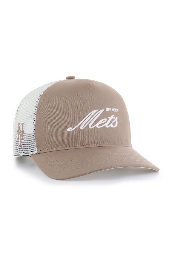 Men's '47  Brown New York Mets Foundational Mesh Hitch Adjustable Hat