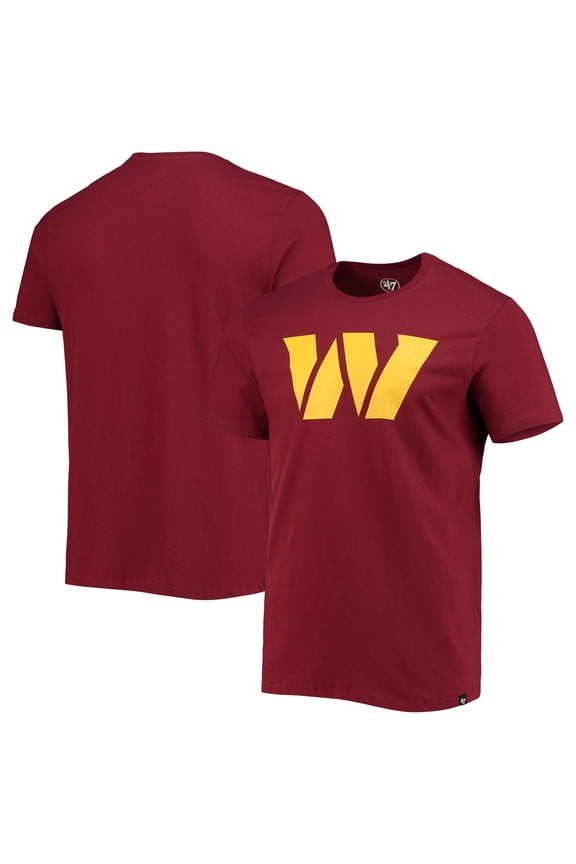 Men's '47 Burgundy Washington Commanders Logo Imprint Super Rival T-Shirt