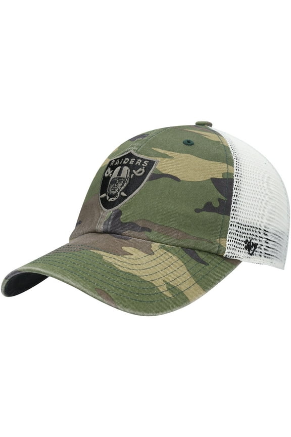Men's '47 Camo Las Vegas Raiders Branson Clean Up Trucker Hat