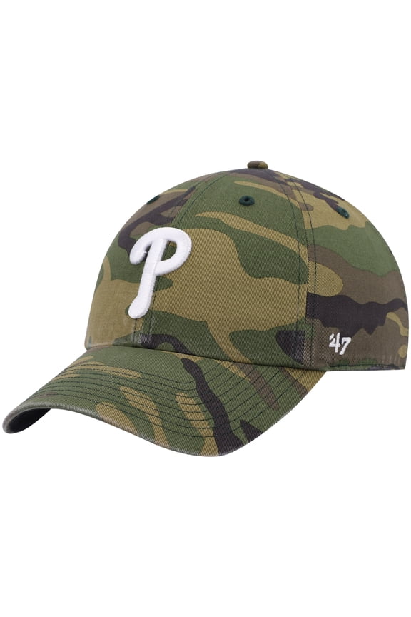 Men's '47 Camo Philadelphia Phillies Clean Up Adjustable Hat