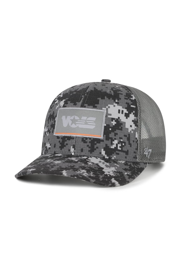 Men's '47 Camo Tennessee Volunteers Smokey Grey Square Script Trucker Adjustable Hat